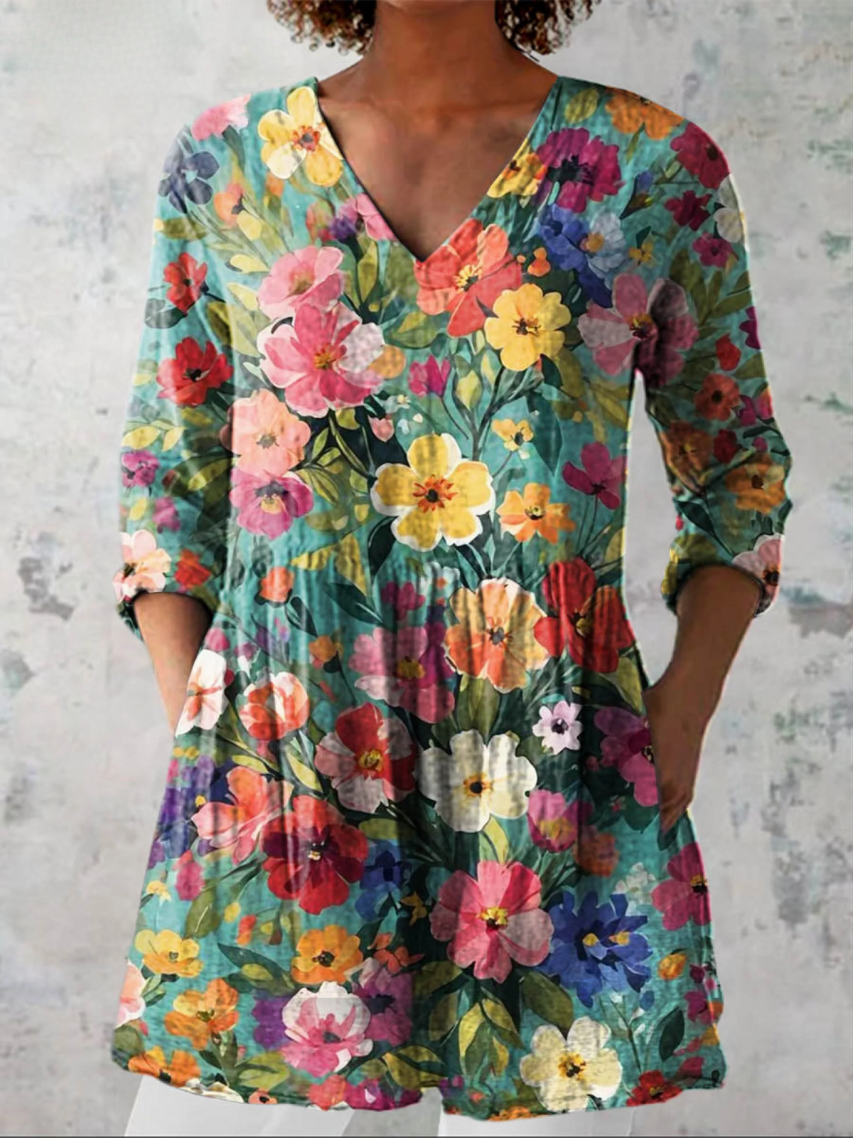 Elegant Flow V-Neck Blouse for Women
