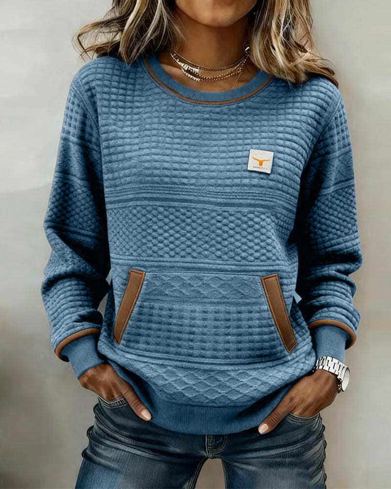 Long Sleeve Round Neck Sweatshirt for Women