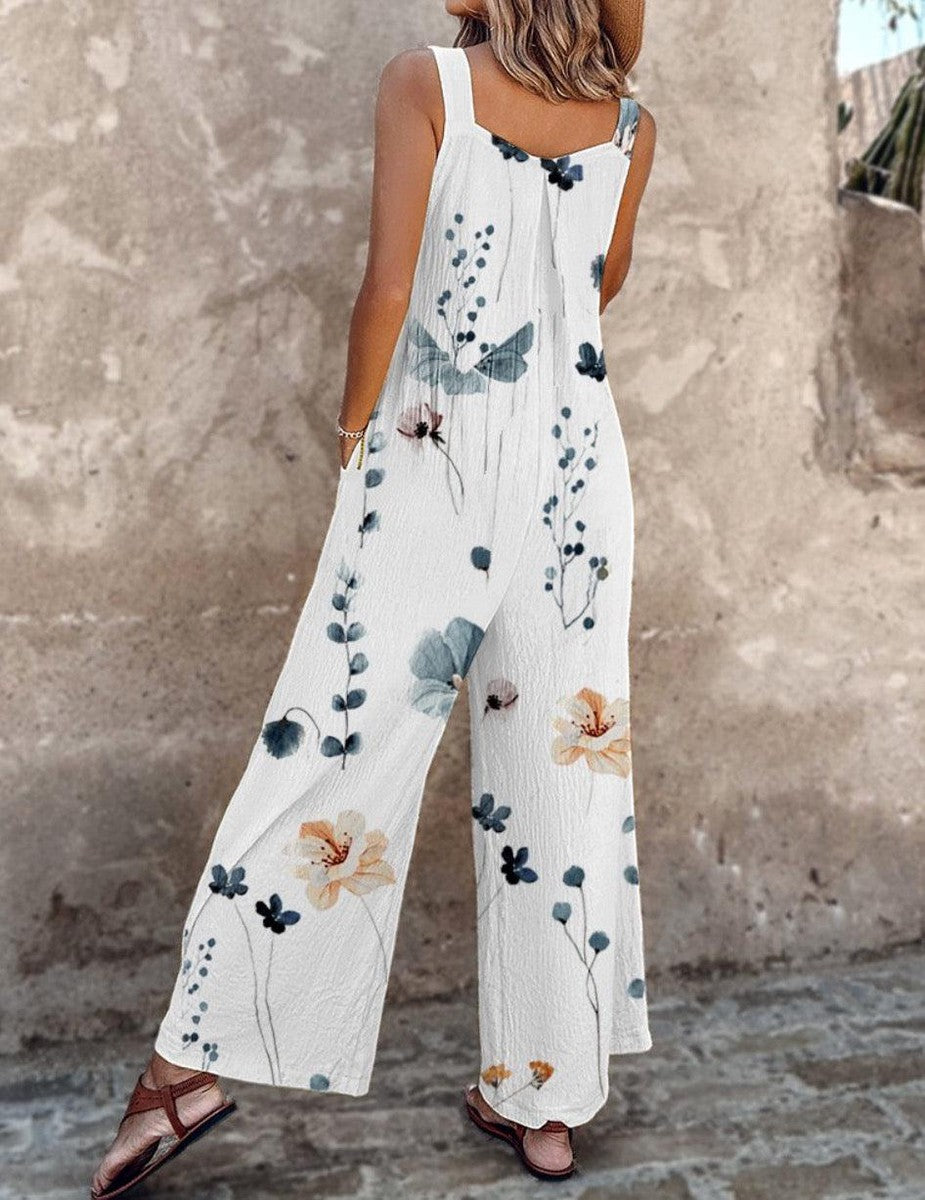 Floral Print Overalls for Women