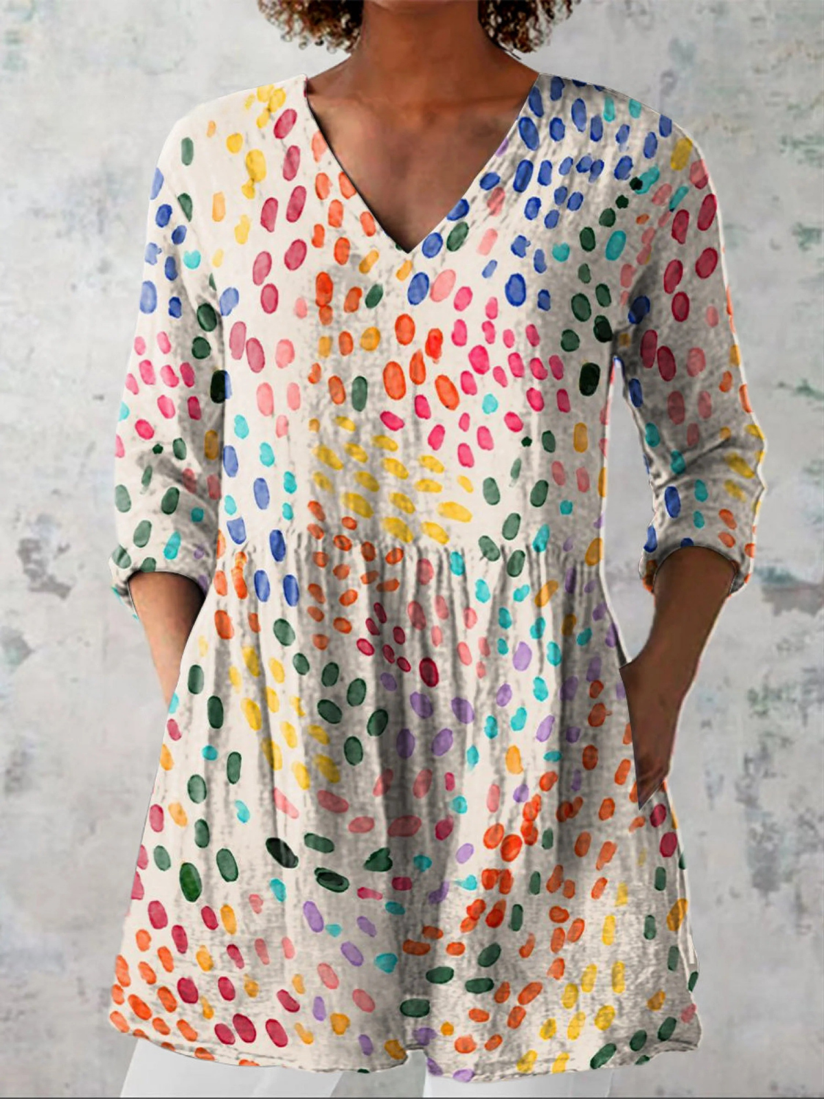 Effortless Silhouette V-Neck Blouse for Women