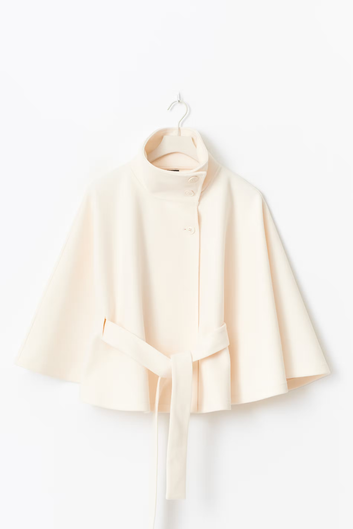 Waist Belt High Collar Coat for Women