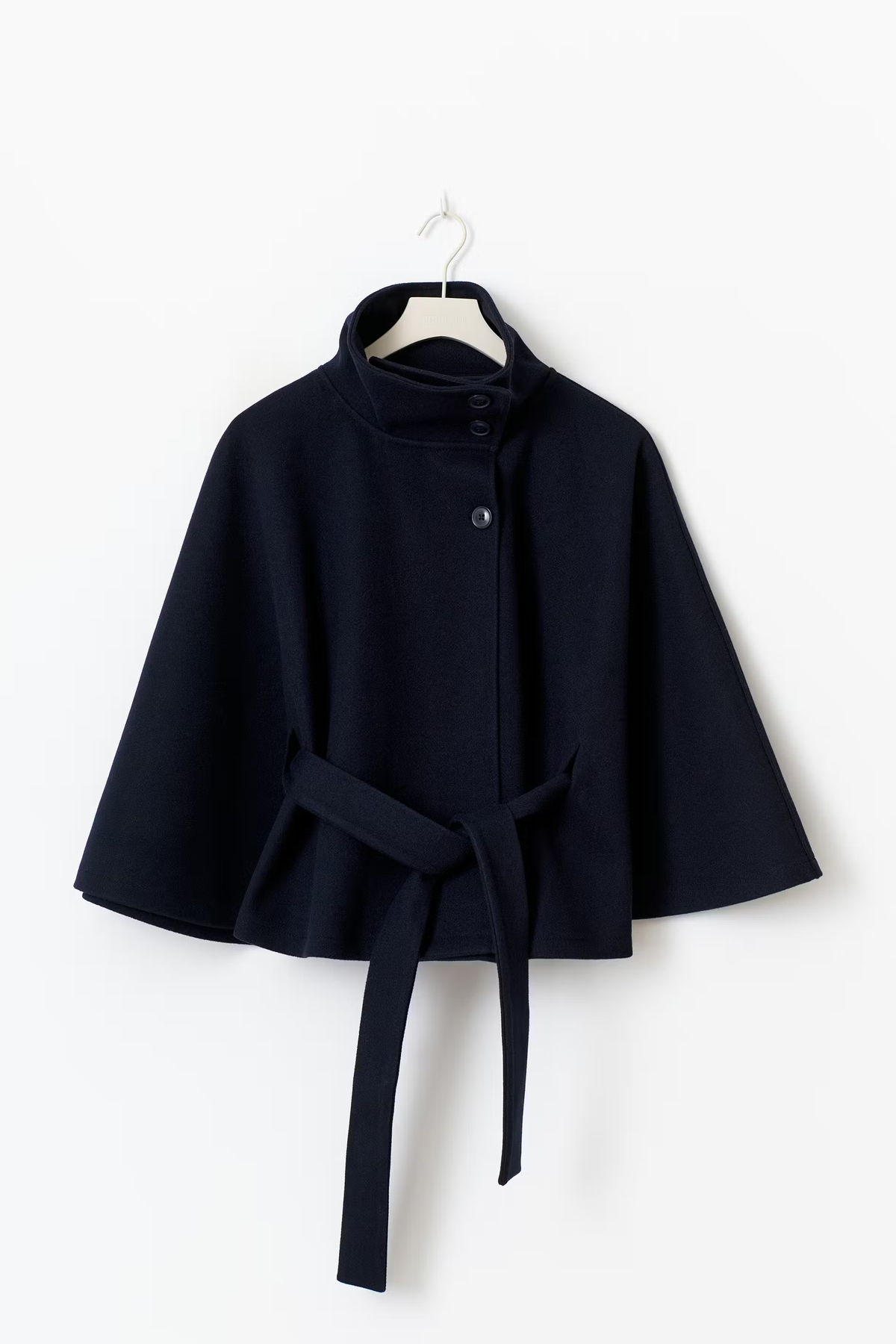 Waist Belt High Collar Coat for Women