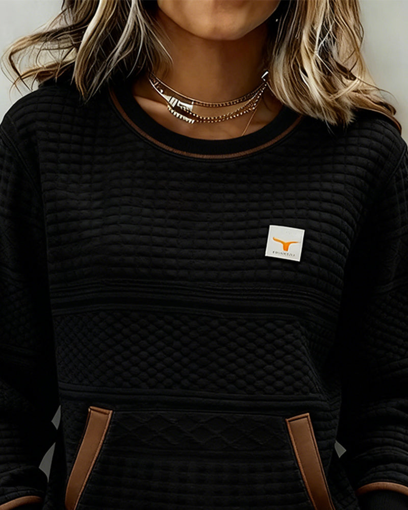 Long Sleeve Round Neck Sweatshirt for Women