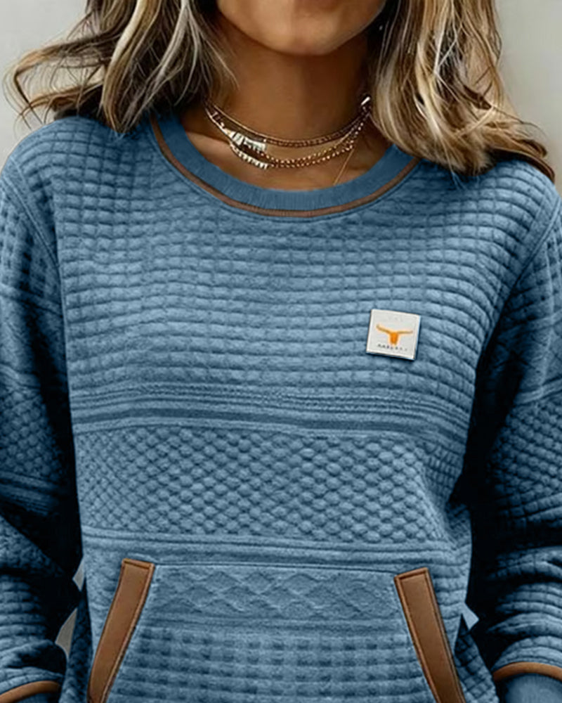 Long Sleeve Round Neck Sweatshirt for Women