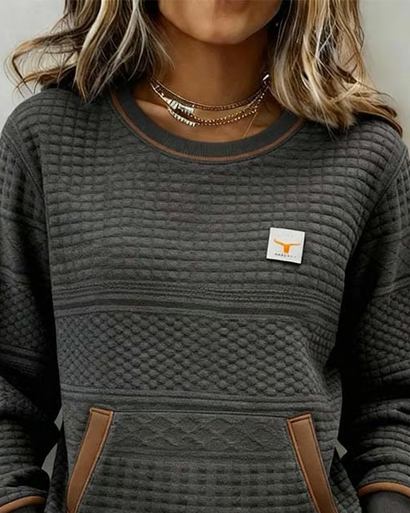 Long Sleeve Round Neck Sweatshirt for Women
