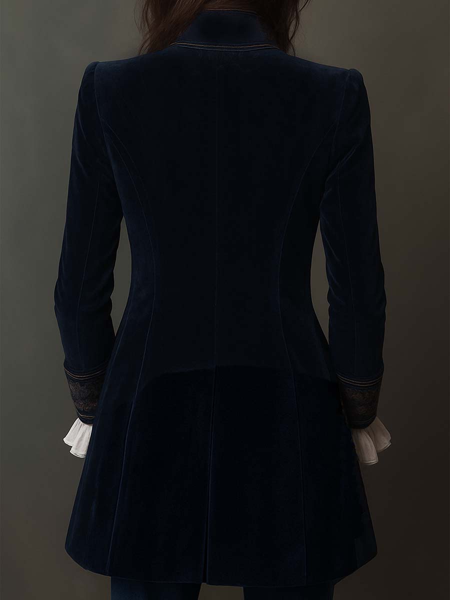 Embroidered Long Coat for Women