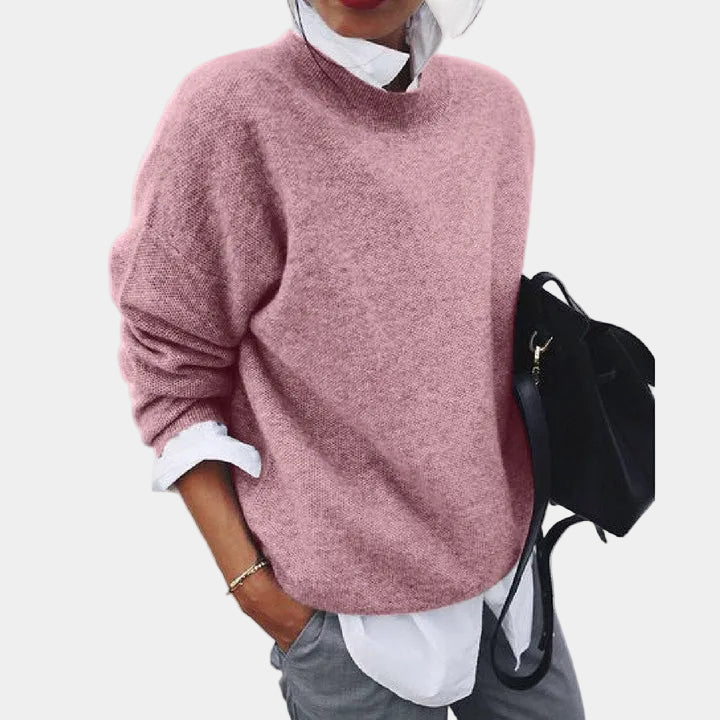 Minimalist Round Neck Jumper for Women