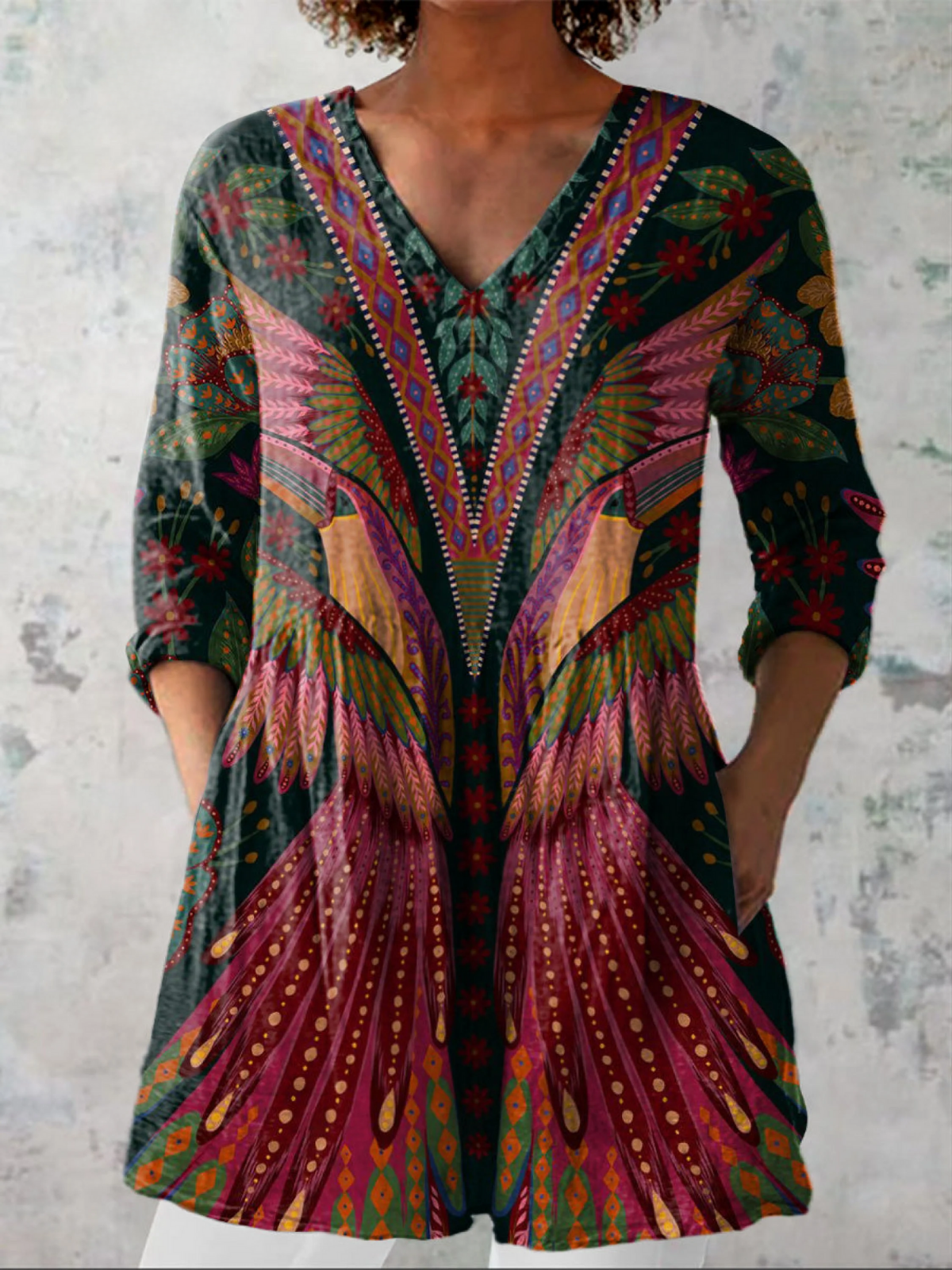 Timeless Drape V-Neck Blouse for Women