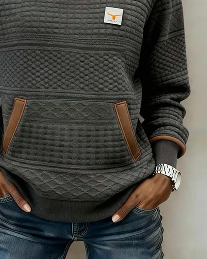 Long Sleeve Round Neck Sweatshirt for Women