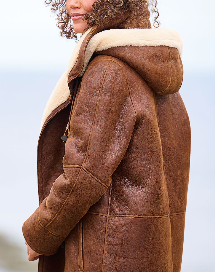 Relaxed Hooded Winter Coat for Women