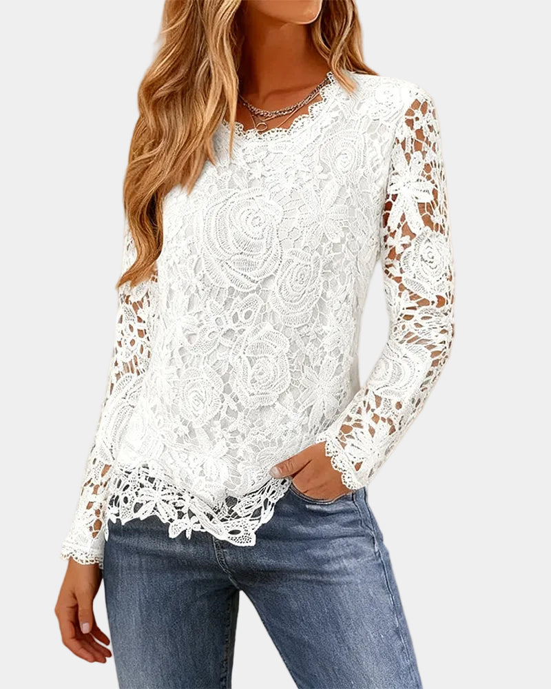Long Sleeve Lace Top for Women