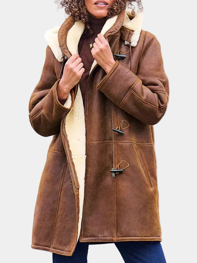 Relaxed Hooded Winter Coat for Women