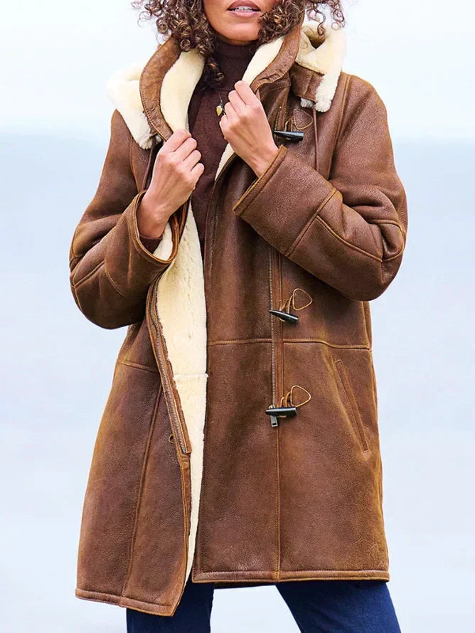 Relaxed Hooded Winter Coat for Women