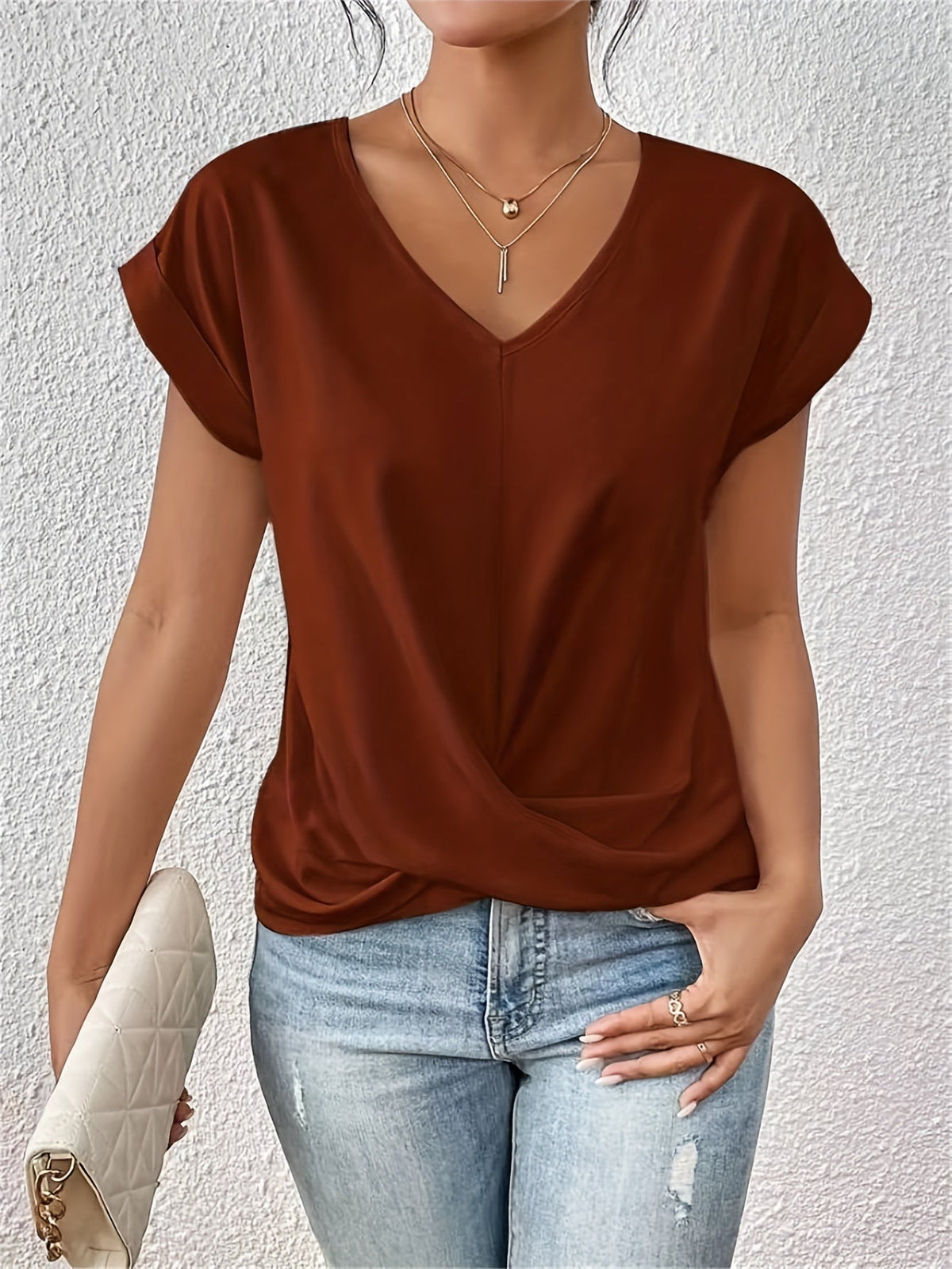 Refined V-Neck T-Shirt for Women