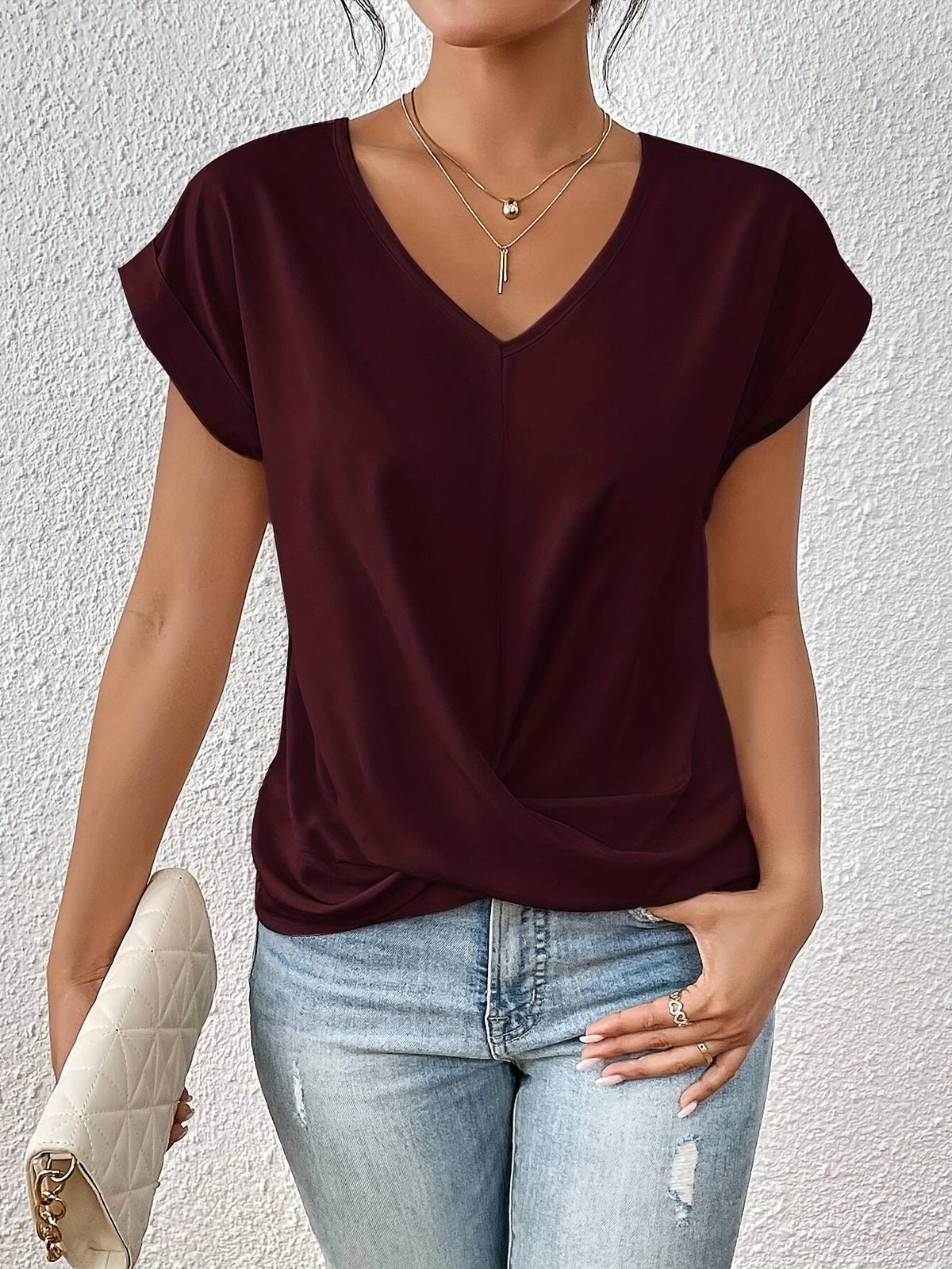 Refined V-Neck T-Shirt for Women