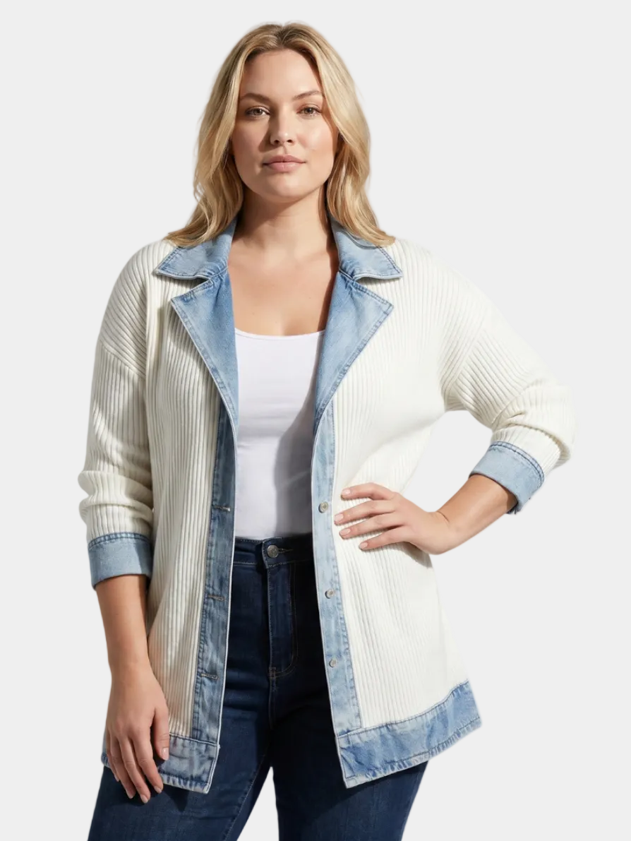 Relaxed Knit Layering Jacket for Women