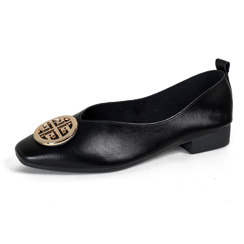 Slip-On Square-Toe Flats for Women