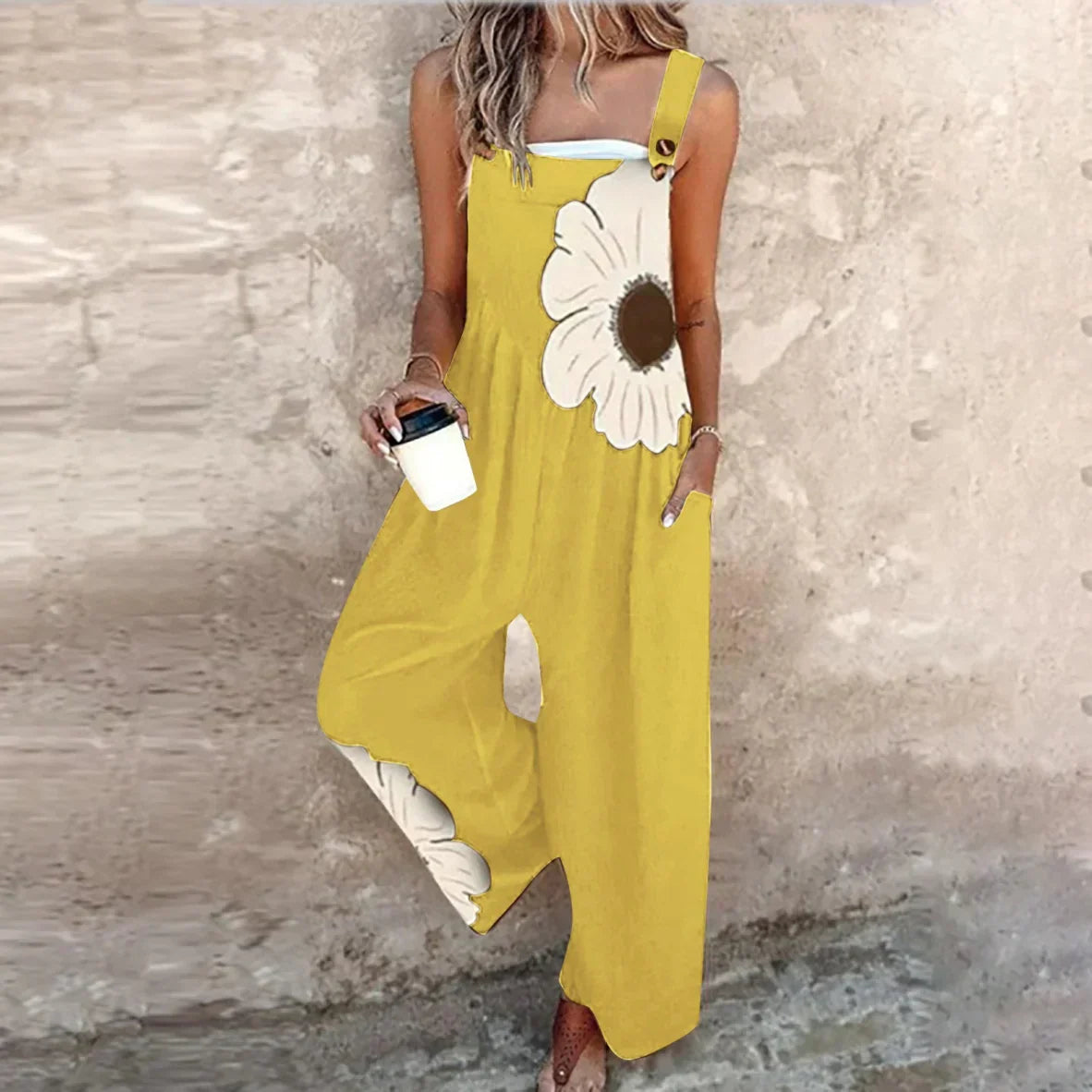 Floral Print Overalls for Women