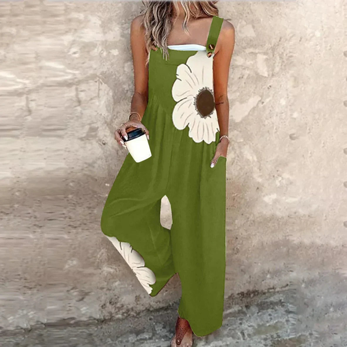 Floral Print Overalls for Women