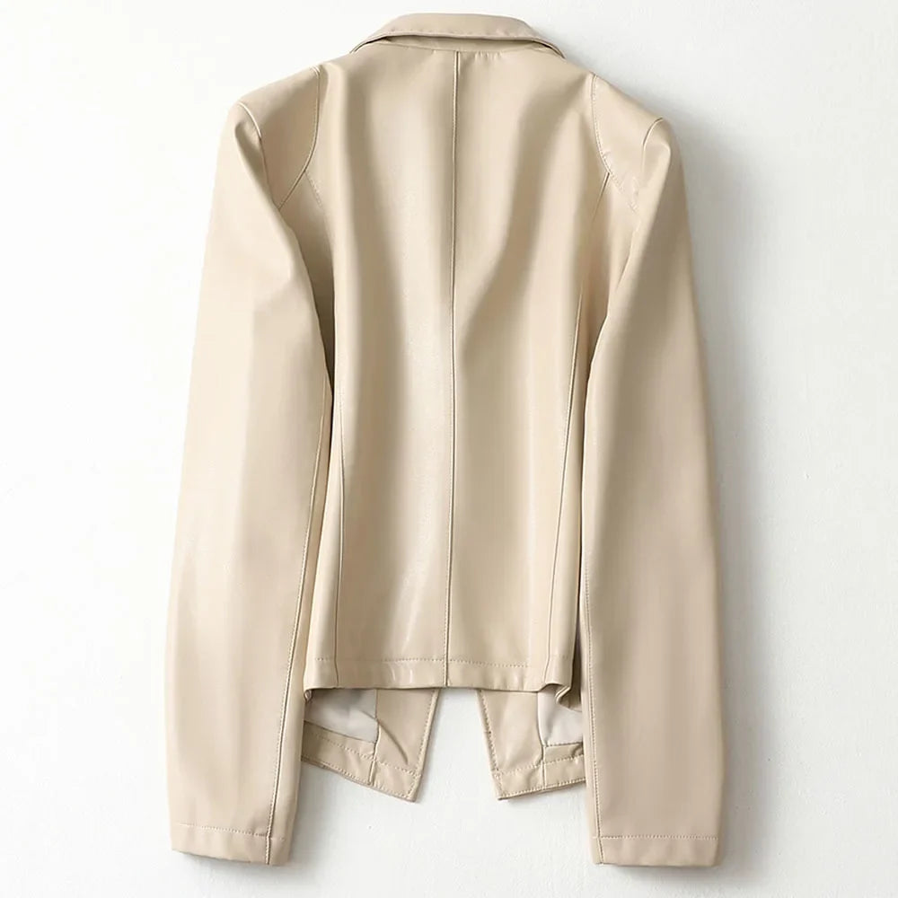Classic Leather Blazer for Women