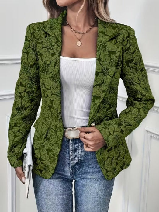 Wrapped Lapel Paisley Coat for Women