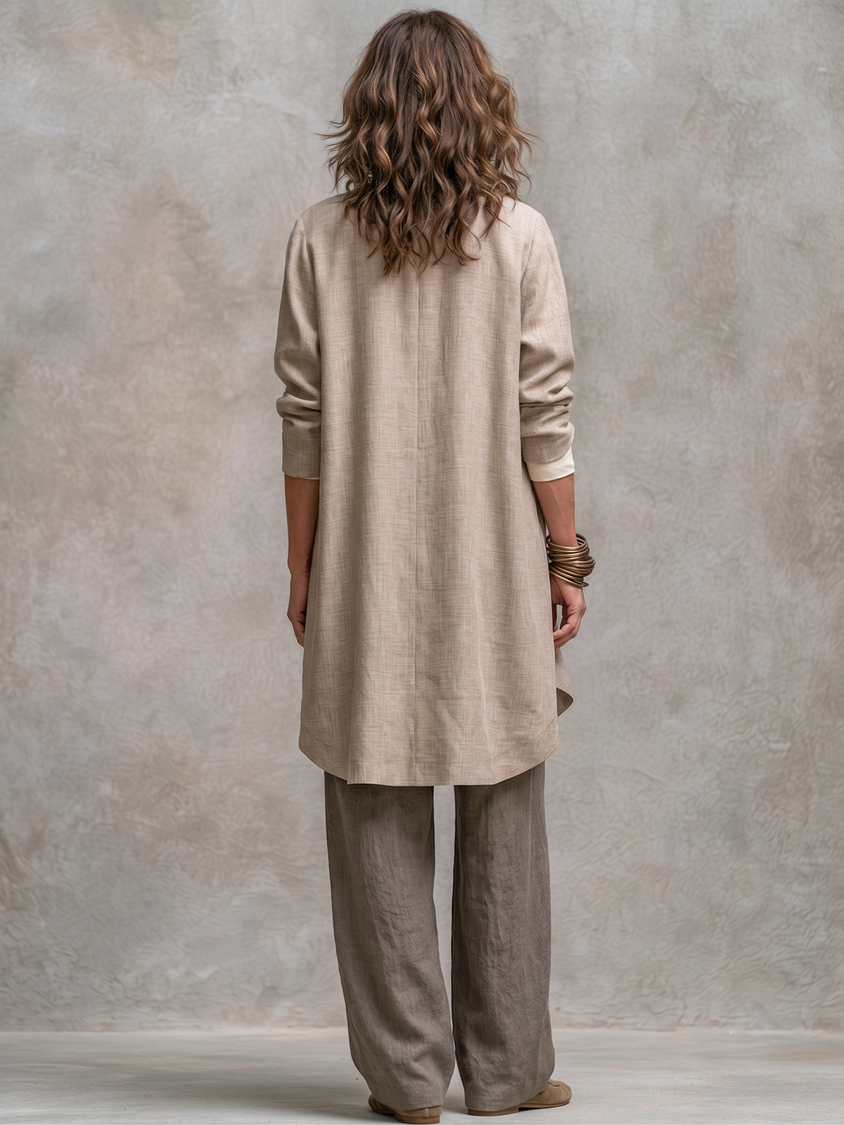 Wide-Leg Layered Set for Women