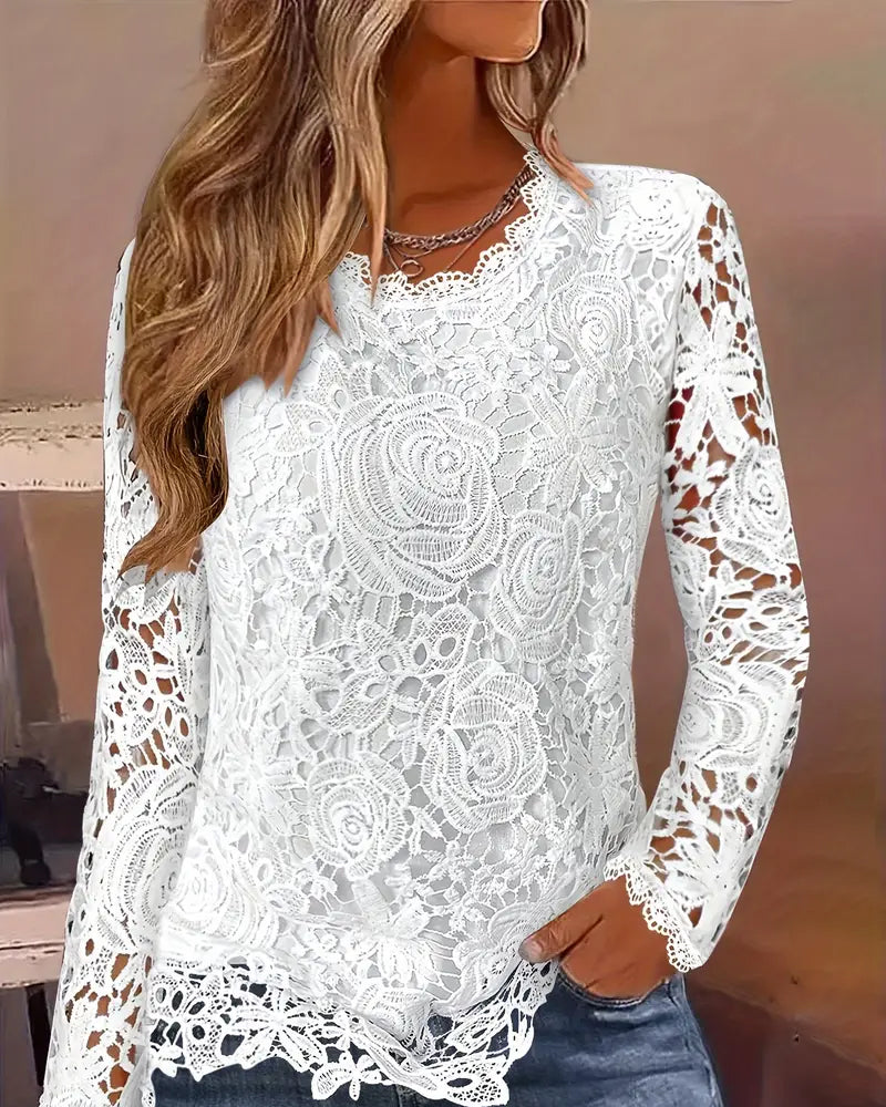 Long Sleeve Lace Top for Women