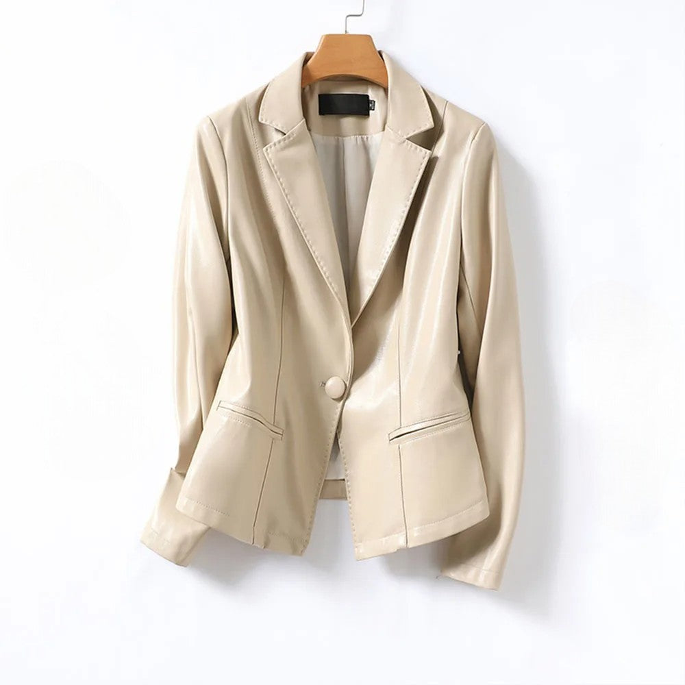 Classic Leather Blazer for Women