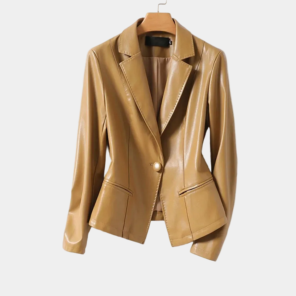 Classic Leather Blazer for Women