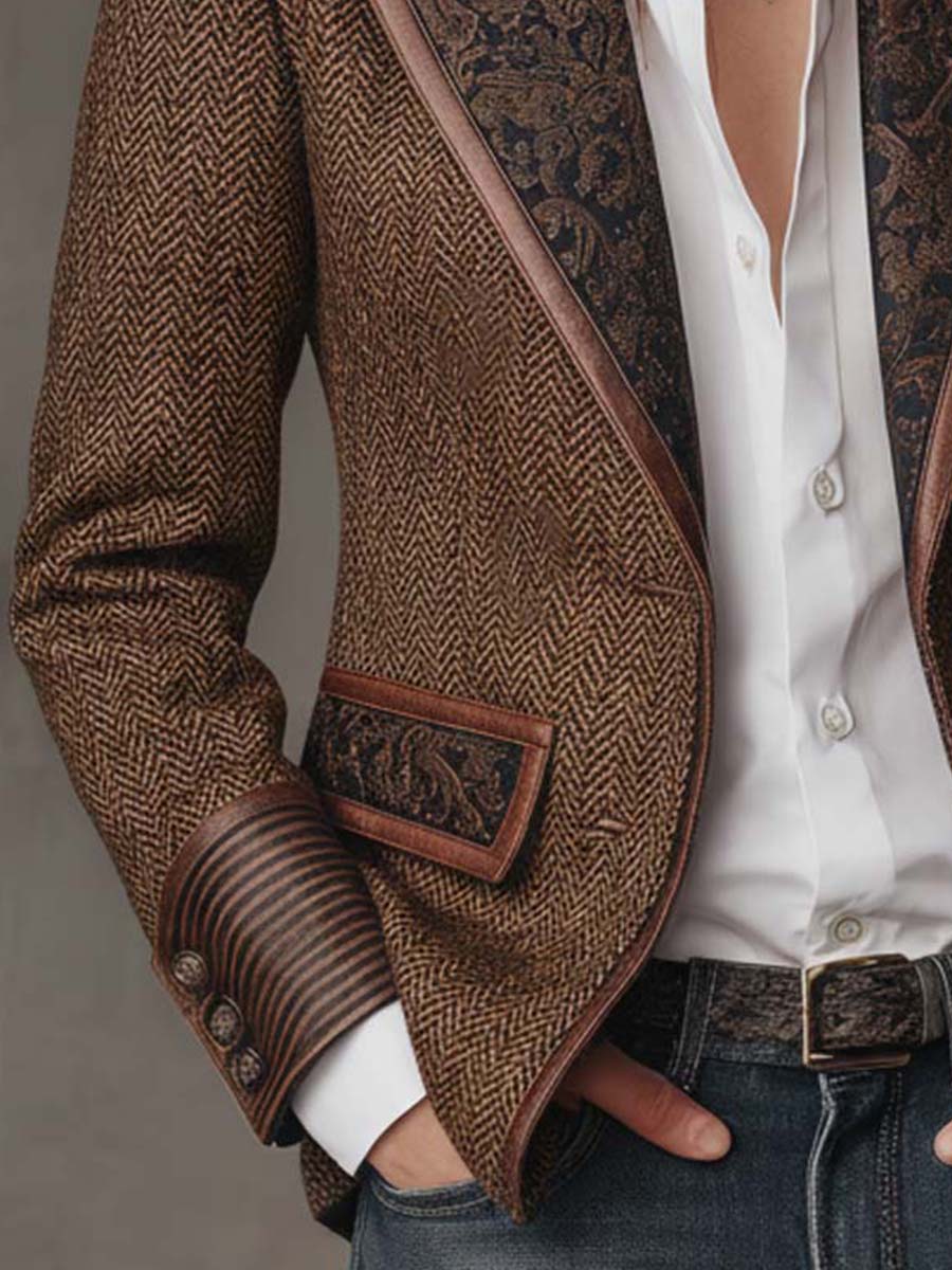 Printed Panel Blazer For Women