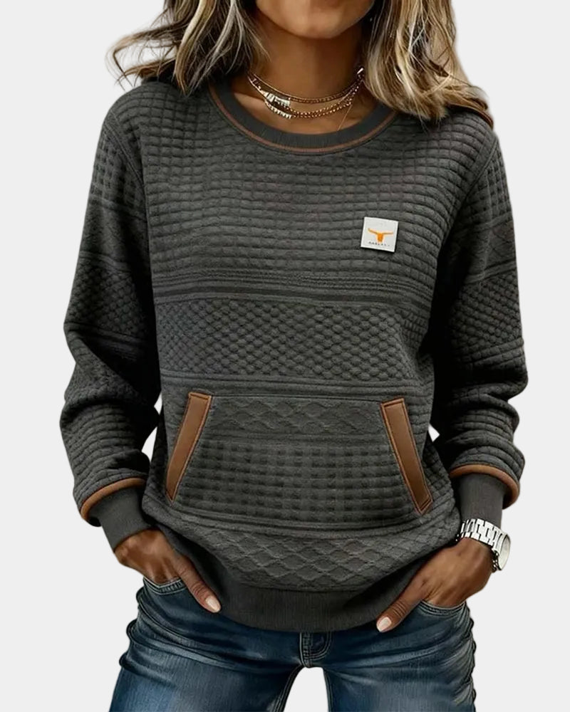Long Sleeve Round Neck Sweatshirt for Women