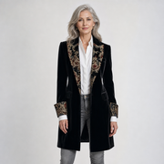 Baroque Print Slim Coat for Women - AI-generated main product image (fully visible)