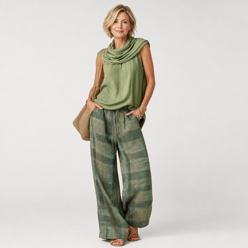 Loose-Fit Wide-Leg Set for Women - AI-generated main product image