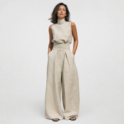 Wide-Leg Cotton Set for Women - AI-generated main product image