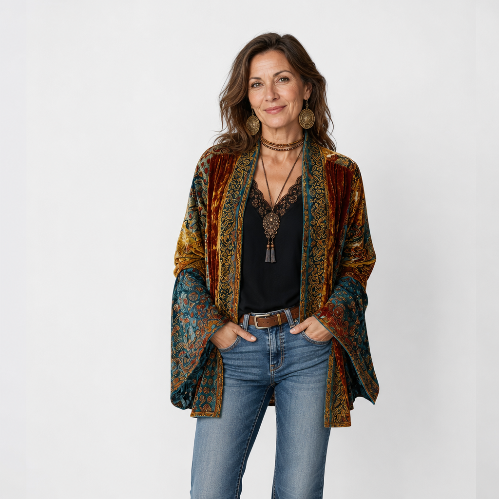 Bohemian Loose Jacket for Women - AI-generated main product image