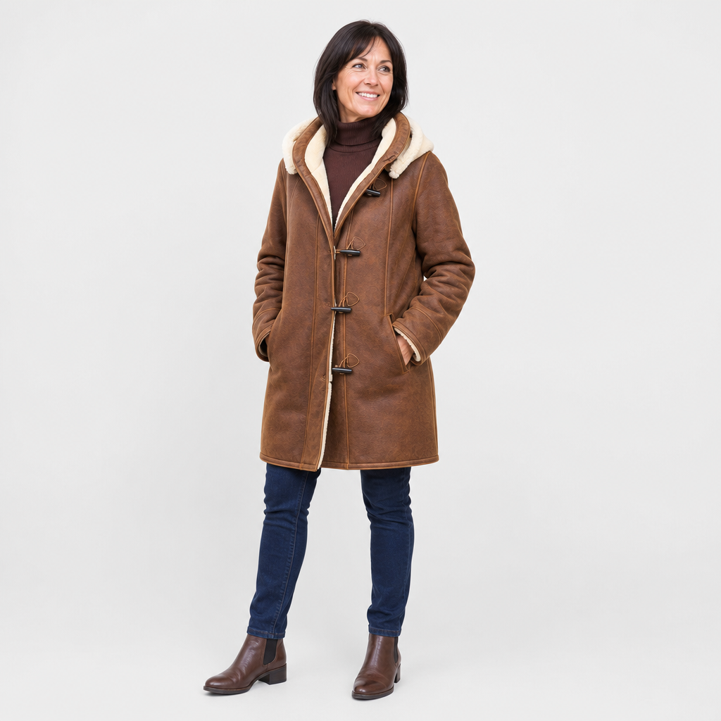Relaxed Hooded Winter Coat for Women - AI-generated main product image