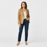 Classic Leather Blazer for Women - AI-generated main product image