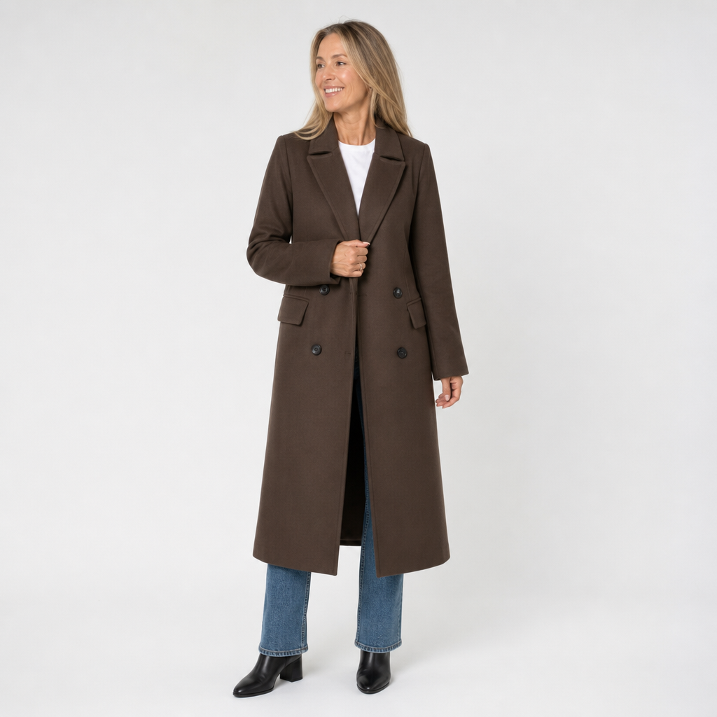 Timeless long jacket for women - AI-generated main product image