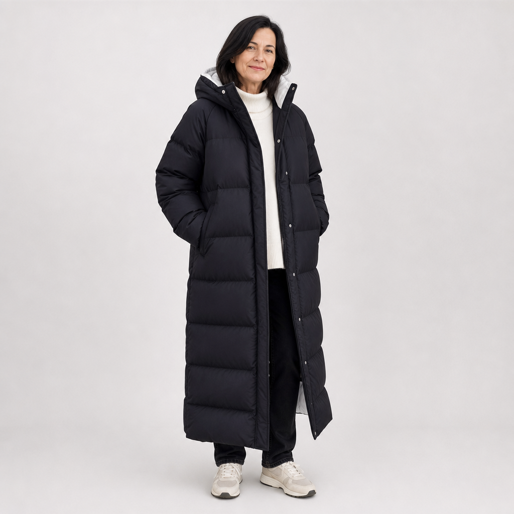 Women's double-breasted winter coat - AI-generated main product image