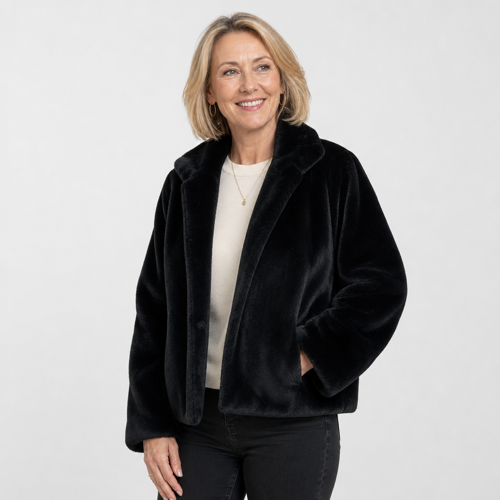 Women's fluffy winter jacket - AI-generated main product image