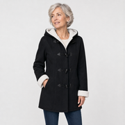 Faux fur lined toggle coat for women - AI-generated main product image