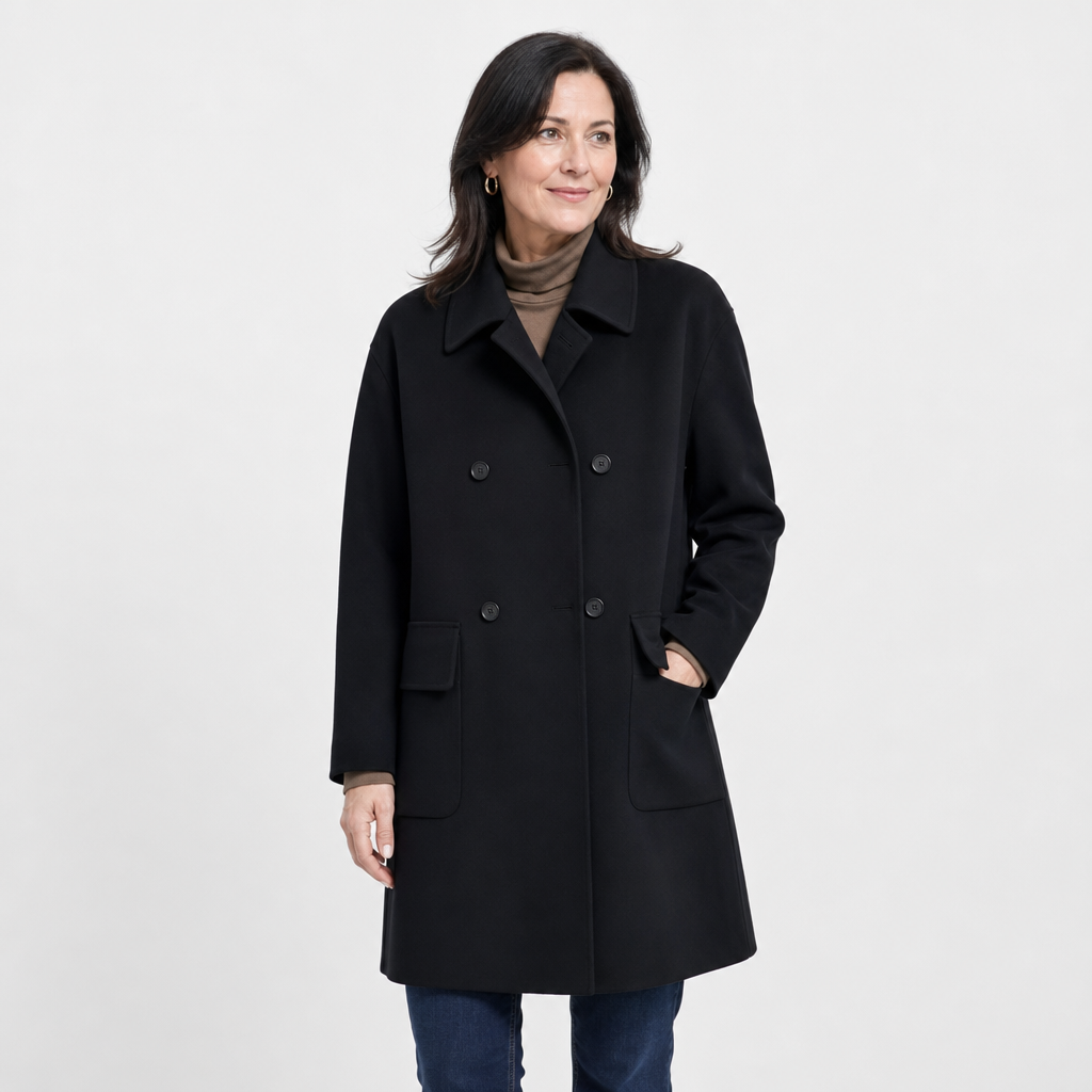 Women's double-breasted formal coat - AI-generated main product image