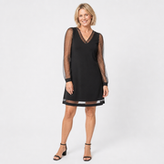Sheer Sleeve Mini Dress - AI-generated main product image
