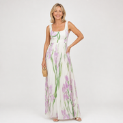 Floral Square-Neck Maxi Dress - AI-generated main product image