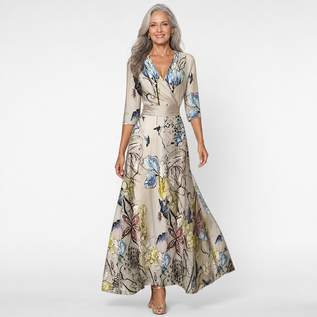 Floral Waist Wrap Dress for Women - AI-generated main product image