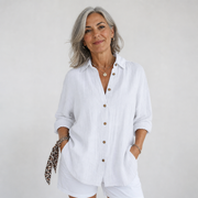 Women’s relaxed button-down shirt - AI-generated main product image