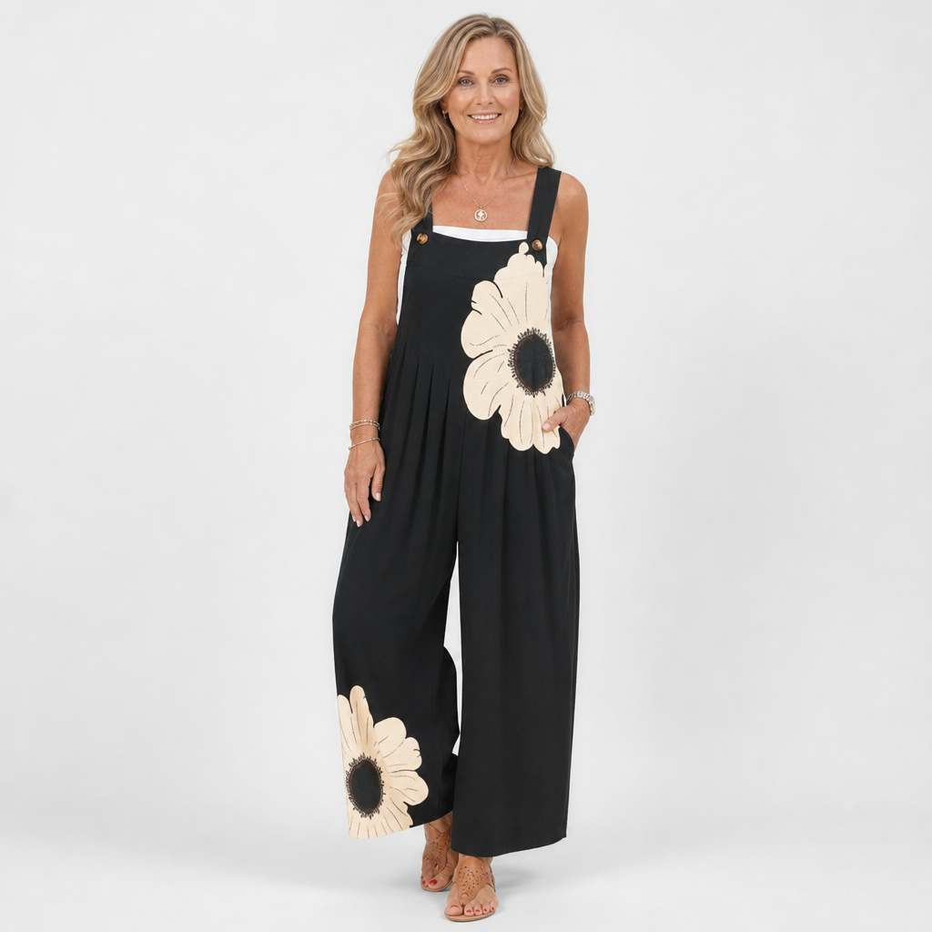 Floral Print Overalls for Women - AI-generated main product image