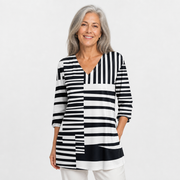 Loose Fit V-Neck Blouse for Women - AI-generated main product image