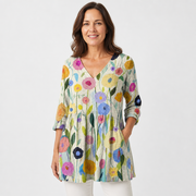 Free-Flowing Cut V-Neck Blouse for Women - AI-generated main product image