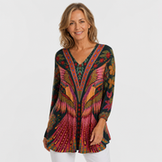 Timeless Drape V-Neck Blouse for Women - AI-generated main product image